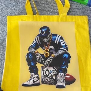 Yellow Graphic Tote Bag
